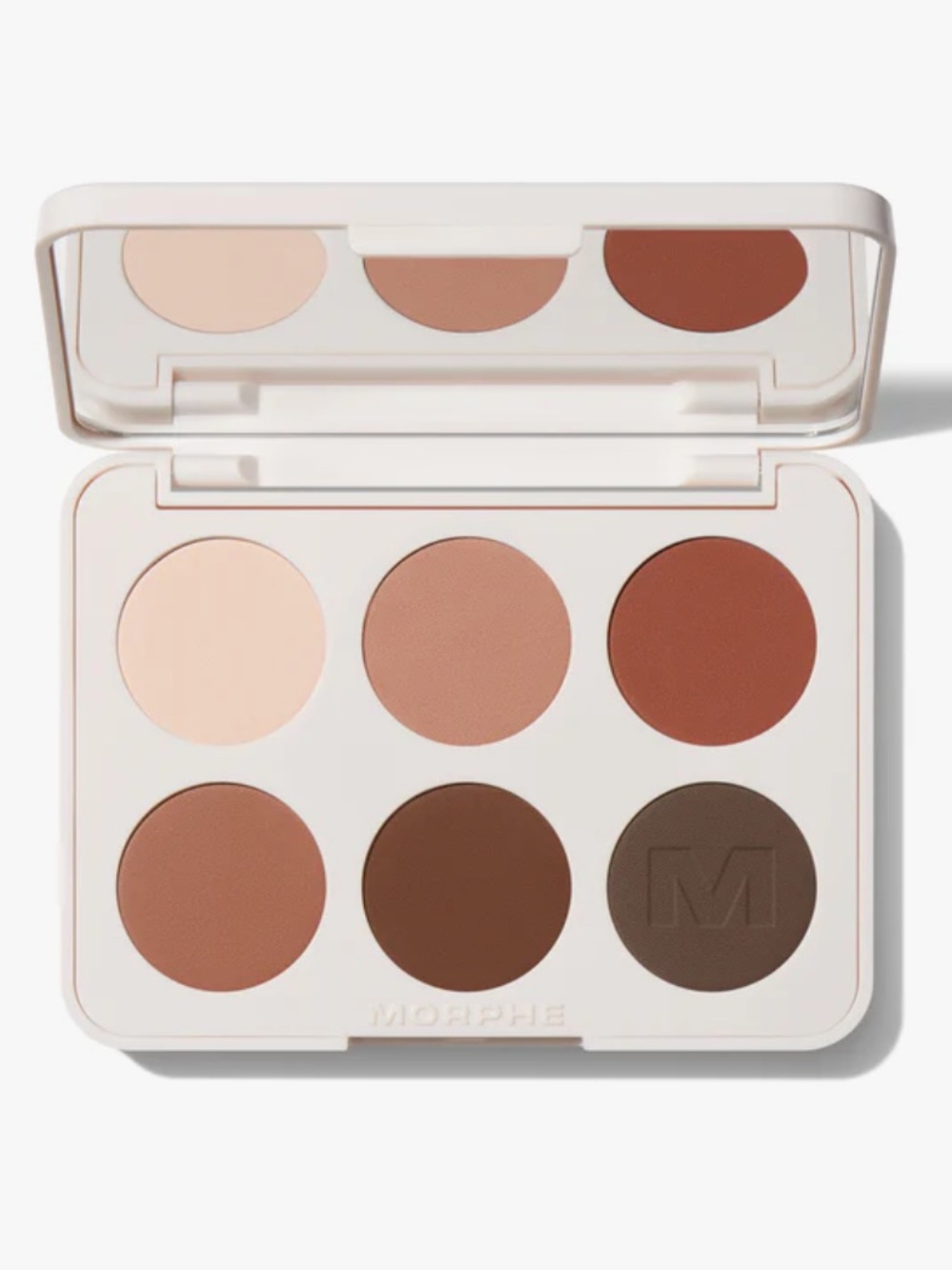 Morphe Chromaplus 6-Pan Eyeshadow Palette — Neutral Browns & Creams